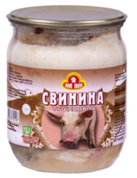 Свинина тушкована, Пан Іван, 500 гр, скляна банка